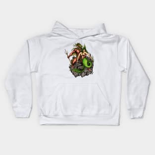 Aqua man with mermaid Kids Hoodie